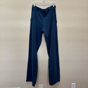 Lululemon Men’s Blue Grey Straight Leg Pants W/ Contrast Neon Drawstring